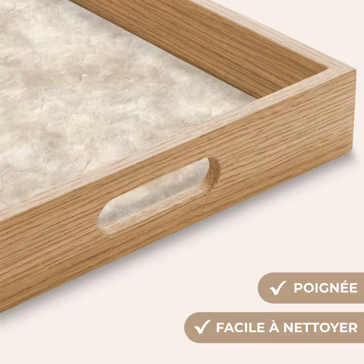 Plateau - Beige - Structure en relief - Pierre naturelle — 8