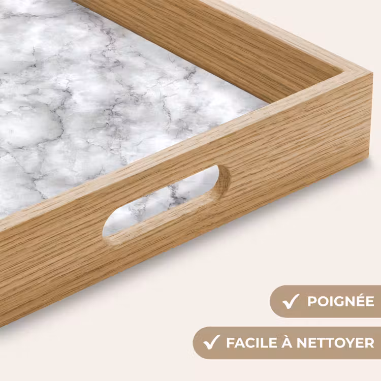 Plateau - Gris - Marbre - Classique - Veines — 8