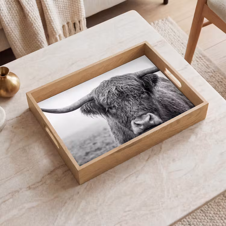 Plateau - Highlander écossais - Noir - Blanc - Herbe — 2