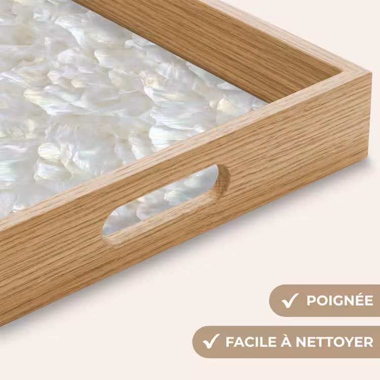 Plateau - Perle brillante - Blanc - Coquille — 8