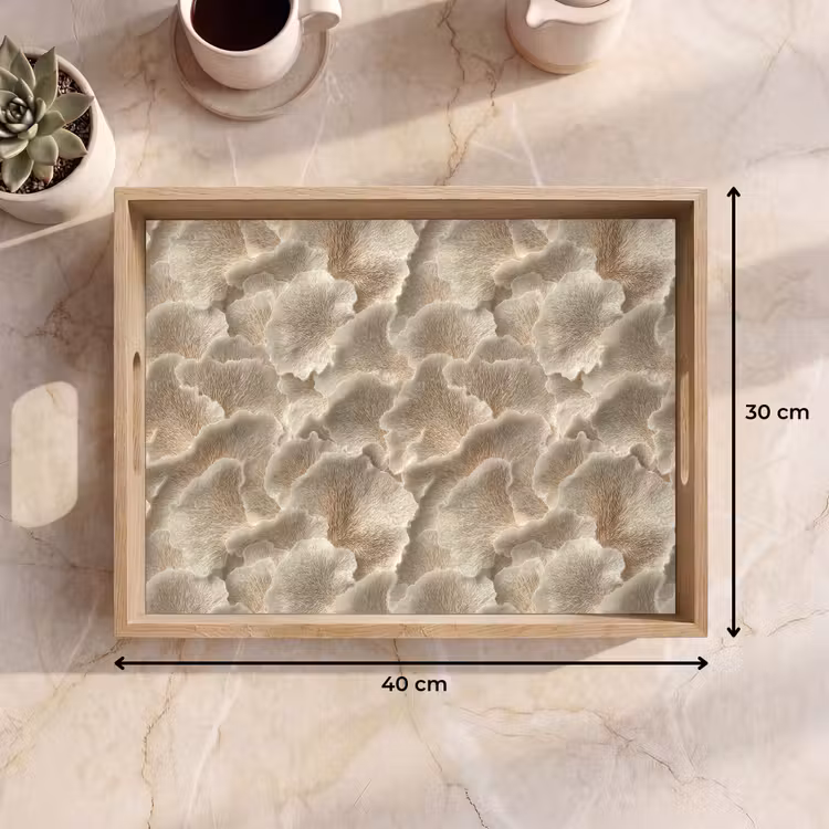 Plateau - Textures en éventail - Beige - Texture en fibres — 7