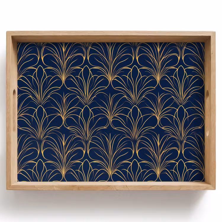 Plateau - Deco - Ventilateur - Bleu — 1