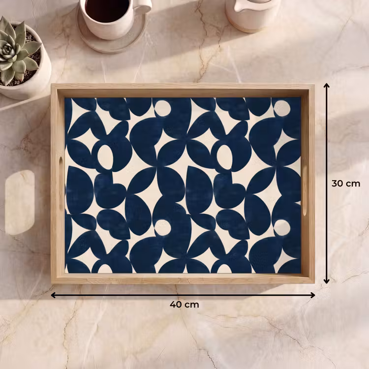 Plateau - Moderne - Géométrique - Bleu — 7