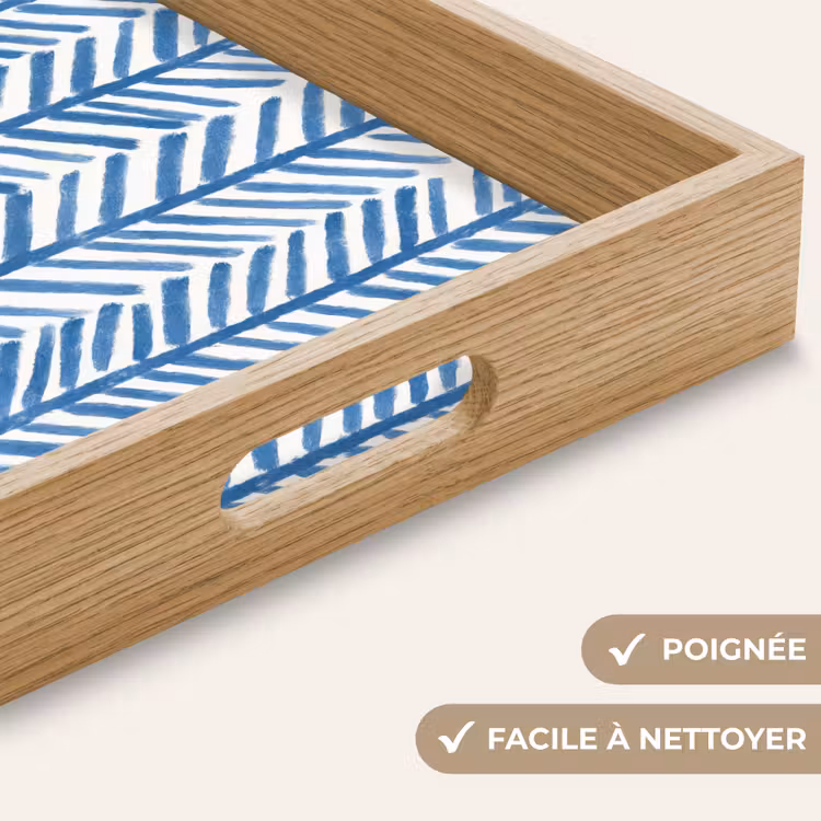 Plateau - Motif - Rayures - Bleu — 8