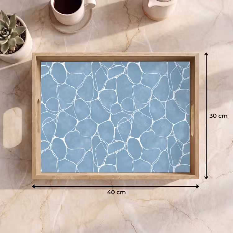 Plateau - Organic - Motif - Bleu — 7