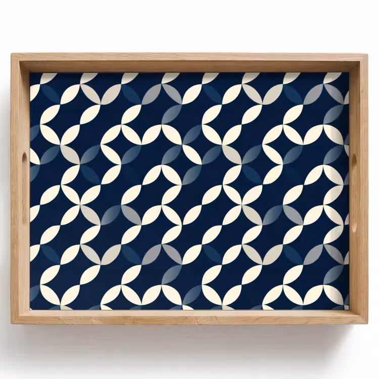 Plateau - Abstrait - Motif - Bleu — 1