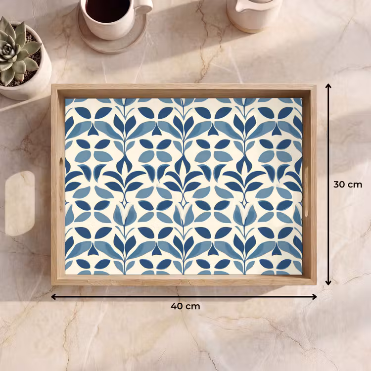 Plateau - Flora - Moderne - Bleu — 7