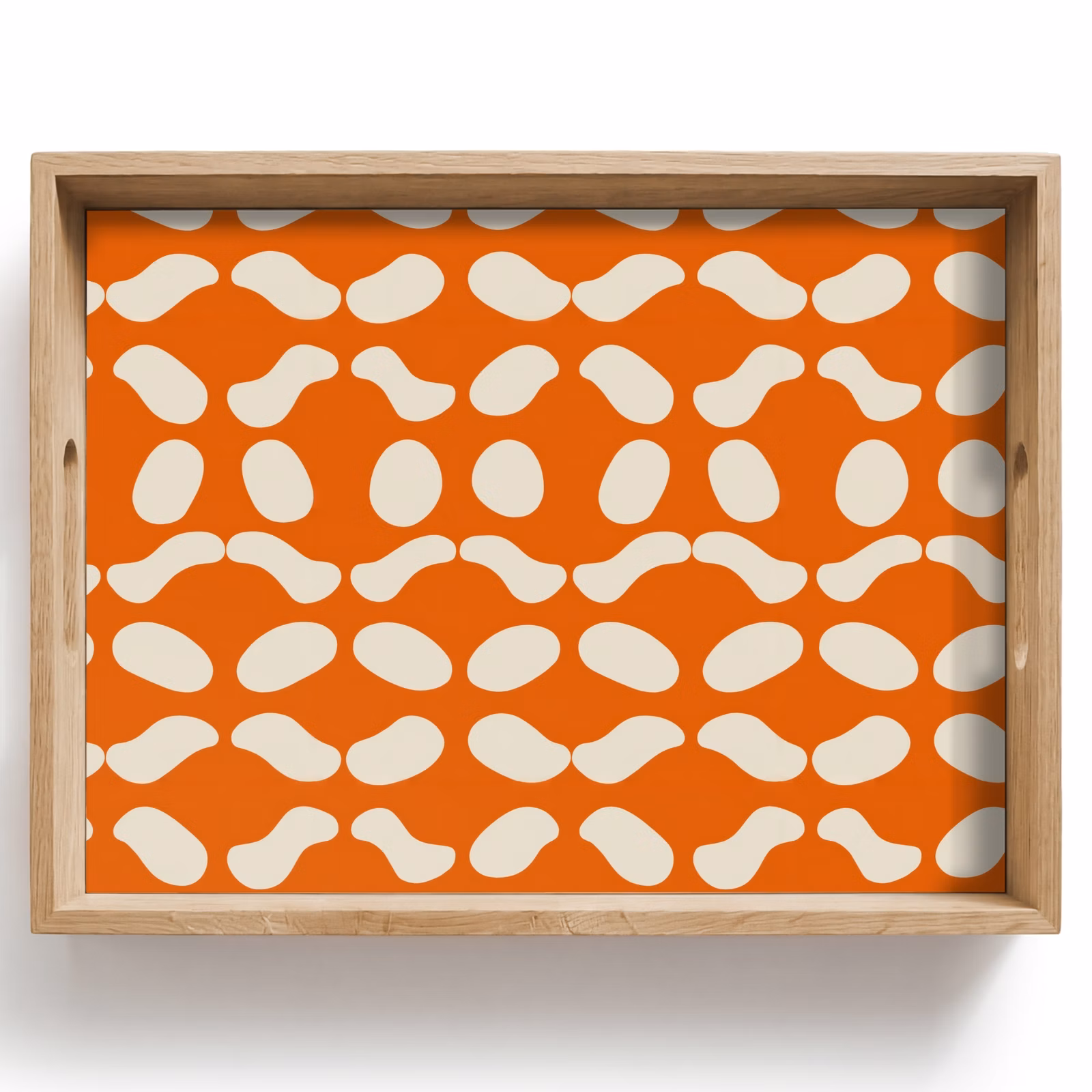 Plateau - Orange - Formes organiques - Blanc — 1