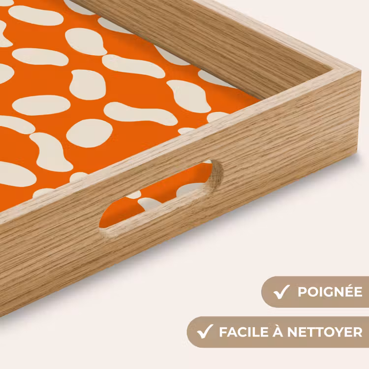 Plateau - Orange - Formes organiques - Blanc — 8