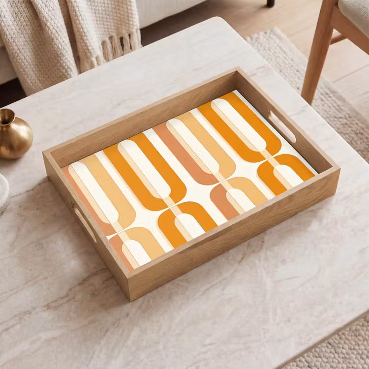 Plateau - Forme en U - Rétro - Orange — 2