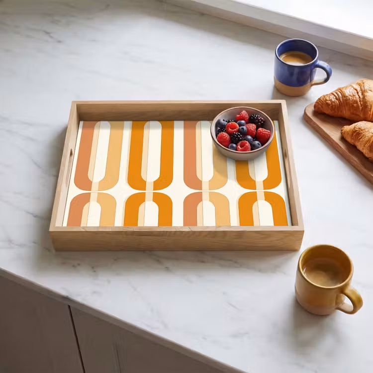 Plateau - Forme en U - Rétro - Orange — 3