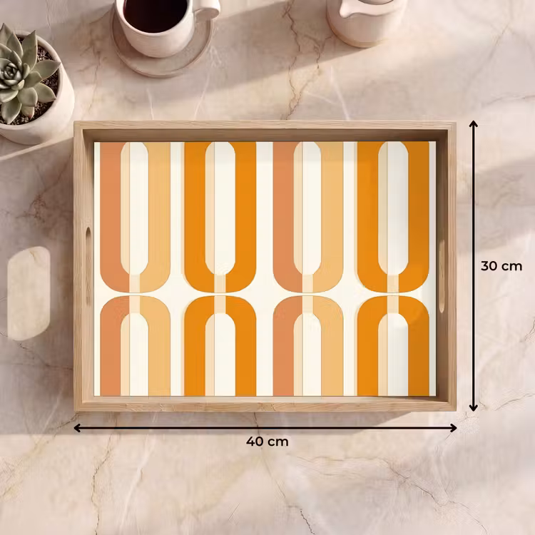 Plateau - Forme en U - Rétro - Orange — 7