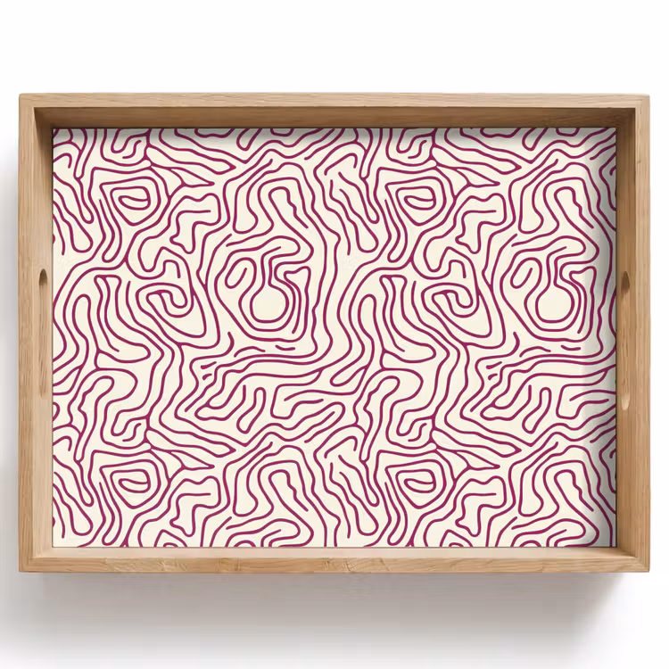 Plateau - Ligne d'enroulement - Magenta - Crème — 1