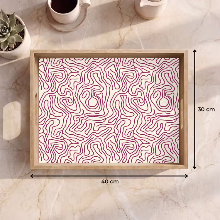 Plateau - Ligne d'enroulement - Magenta - Crème — 7