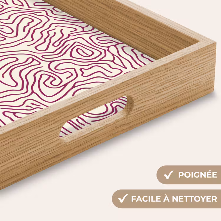 Plateau - Ligne d'enroulement - Magenta - Crème — 8