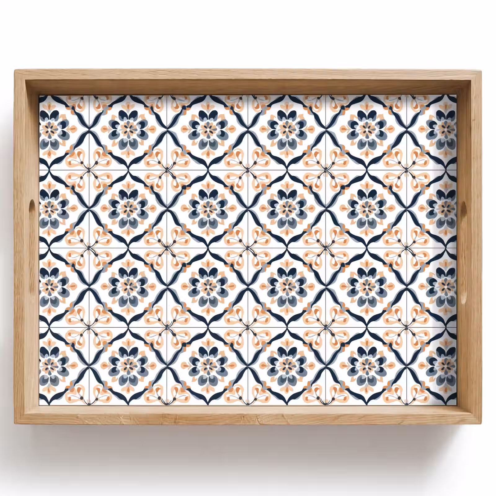 Plateau - Forme de feuille - Motif - Coloré — 1