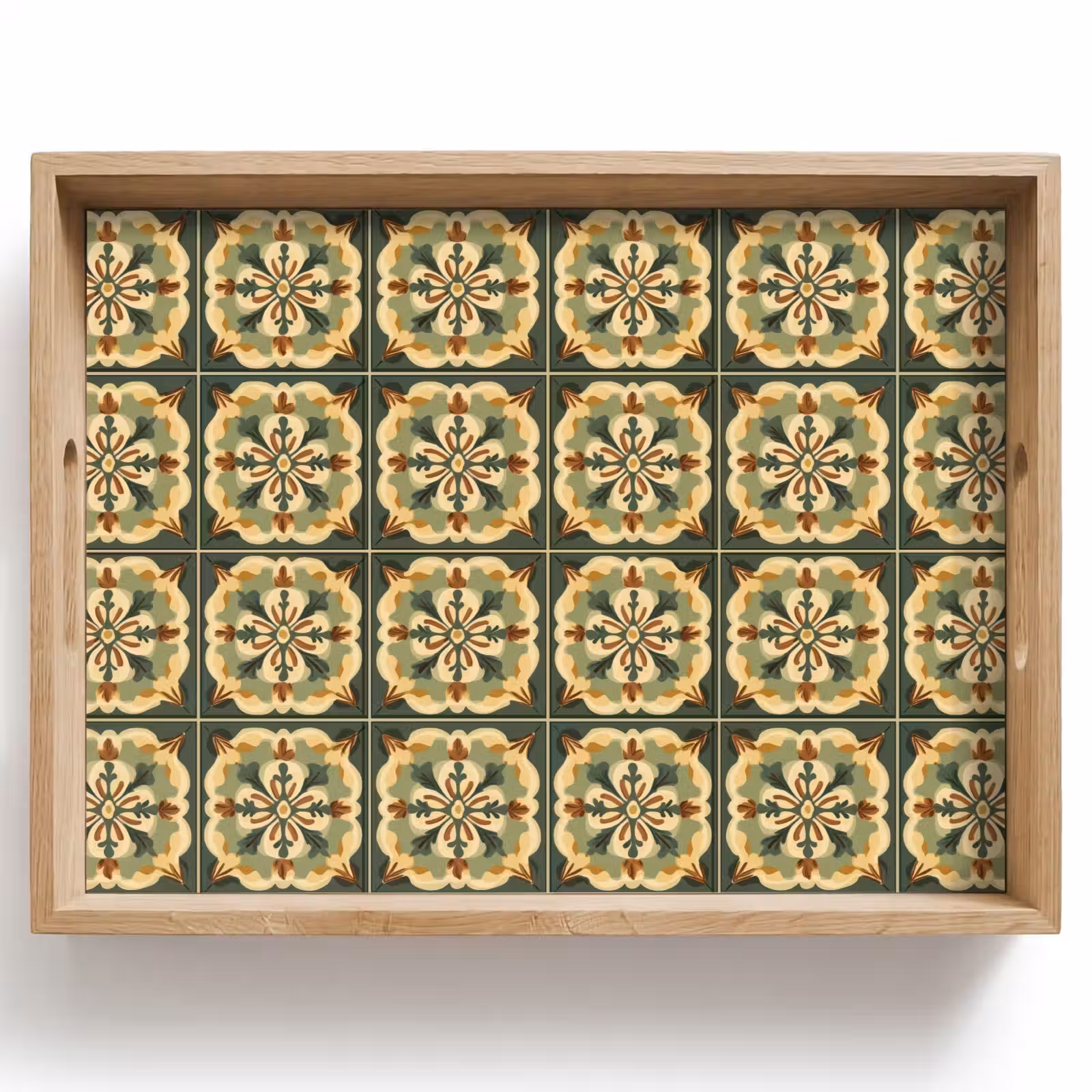 Plateau - Ornement - Motif - Vert — 1