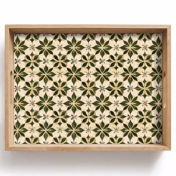 Plateau - Carrelage - Motif - Vert — 1