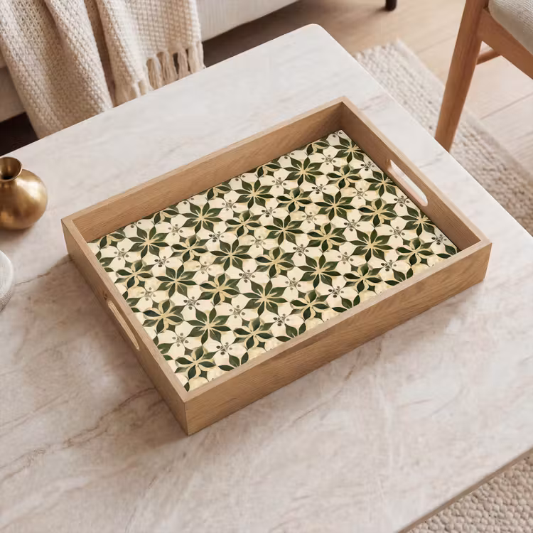 Plateau - Carrelage - Motif - Vert — 2
