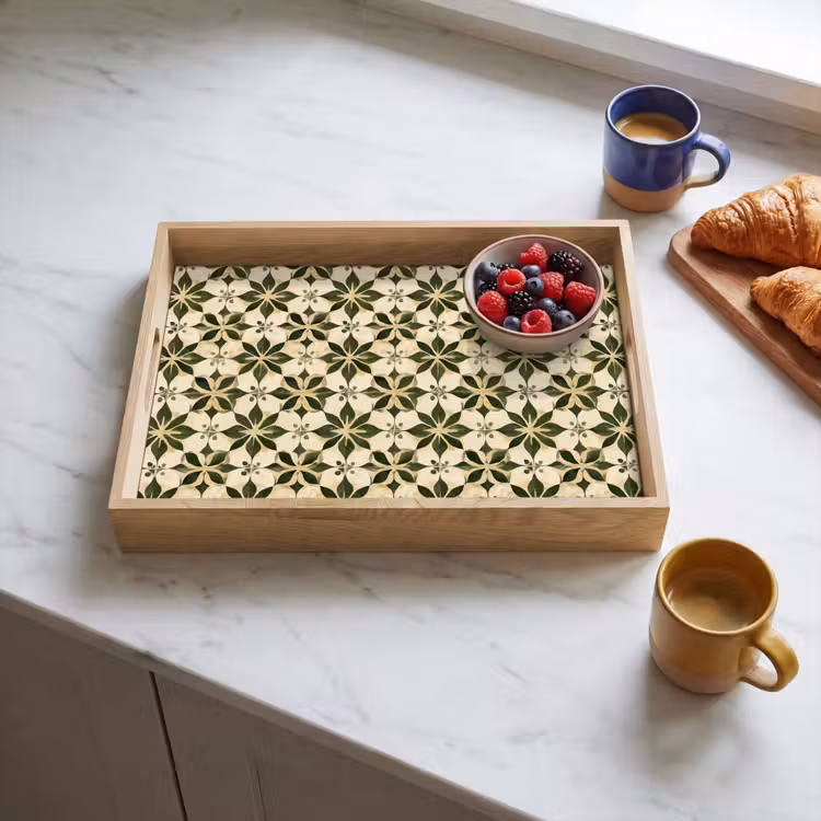 Plateau - Carrelage - Motif - Vert — 3