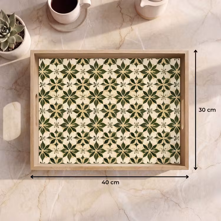 Plateau - Carrelage - Motif - Vert — 7