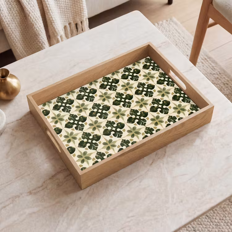 Plateau - Motif - Carrelage - Vert — 2