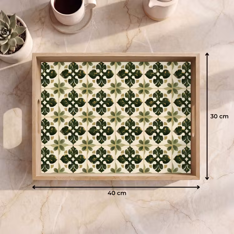 Plateau - Motif - Carrelage - Vert — 7