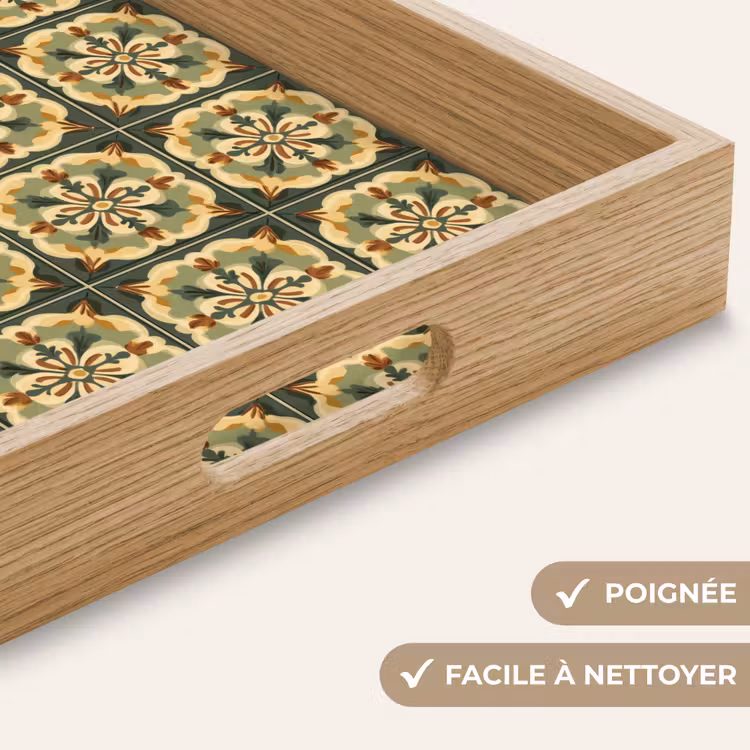 Plateau - Ornement - Motif - Vert — 8