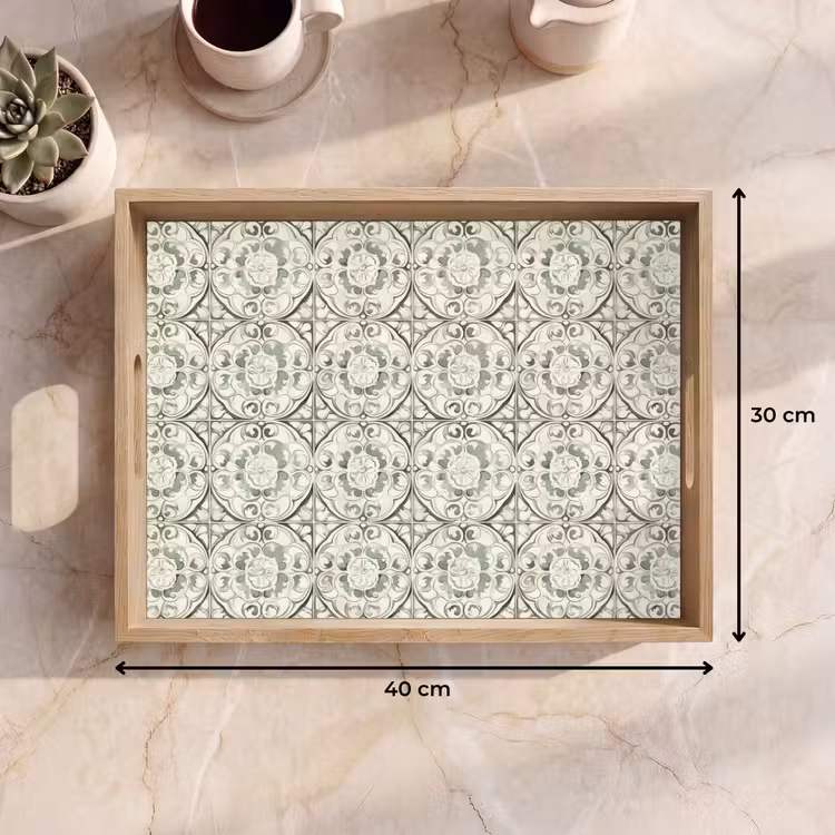 Plateau - Ornement curly - Tile - Green — 7