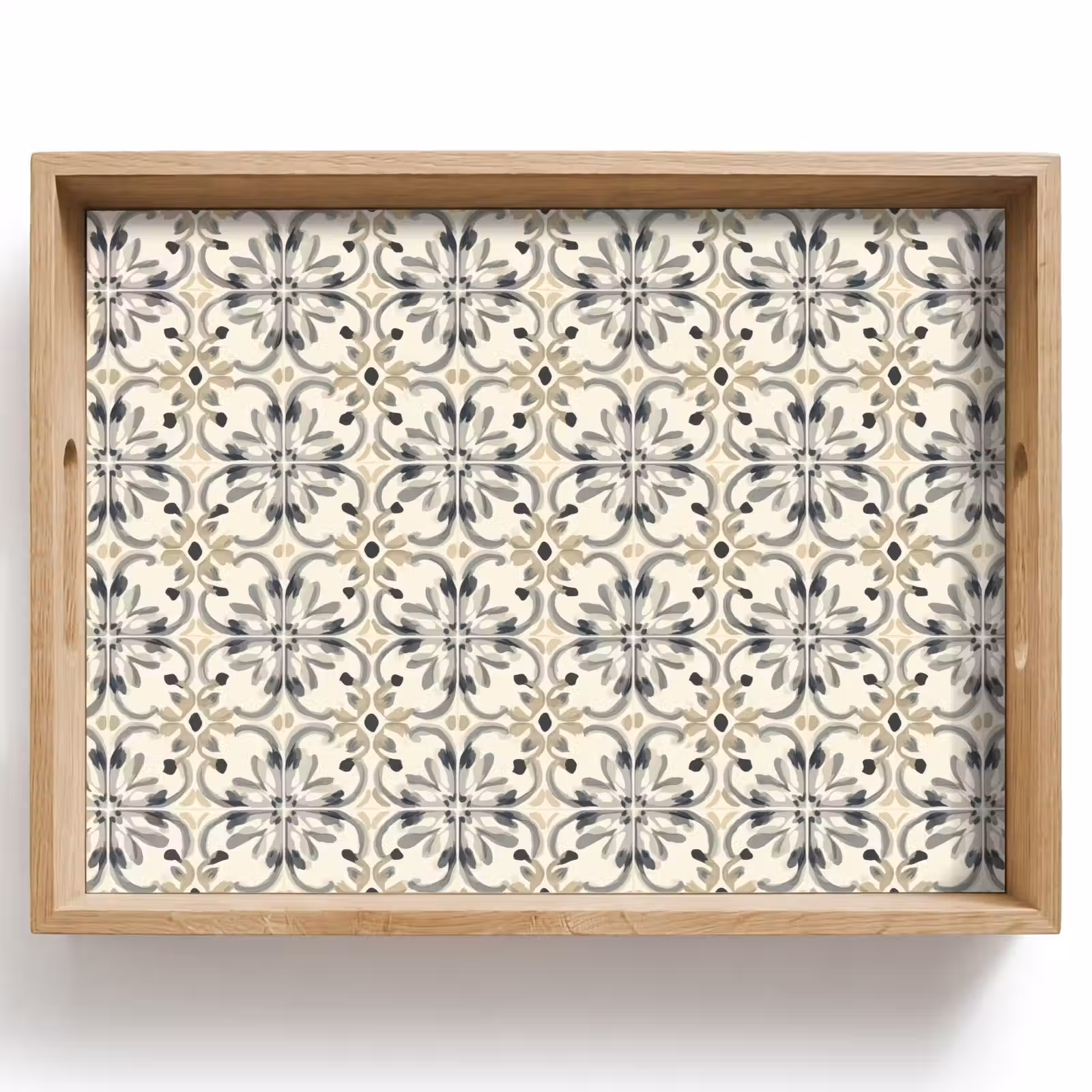 Plateau - Floral - à motifs - coloré — 1