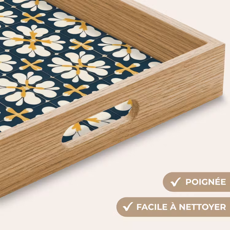 Plateau - Motif - Carrelage - Jaune ocre — 8