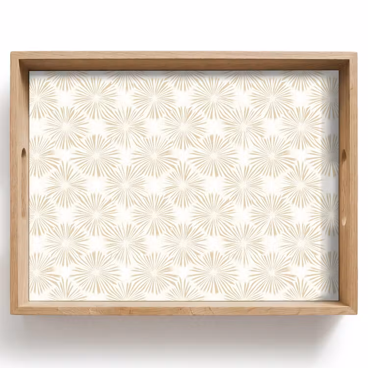 Plateau - Abstrait - Motif - Beige — 1