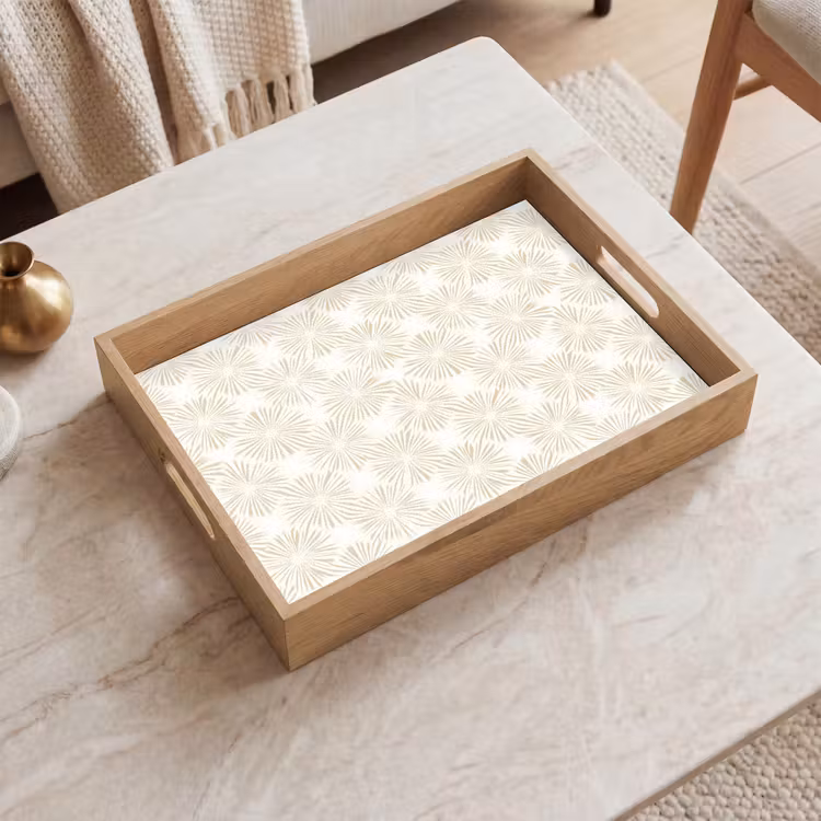 Plateau - Abstrait - Motif - Beige — 2