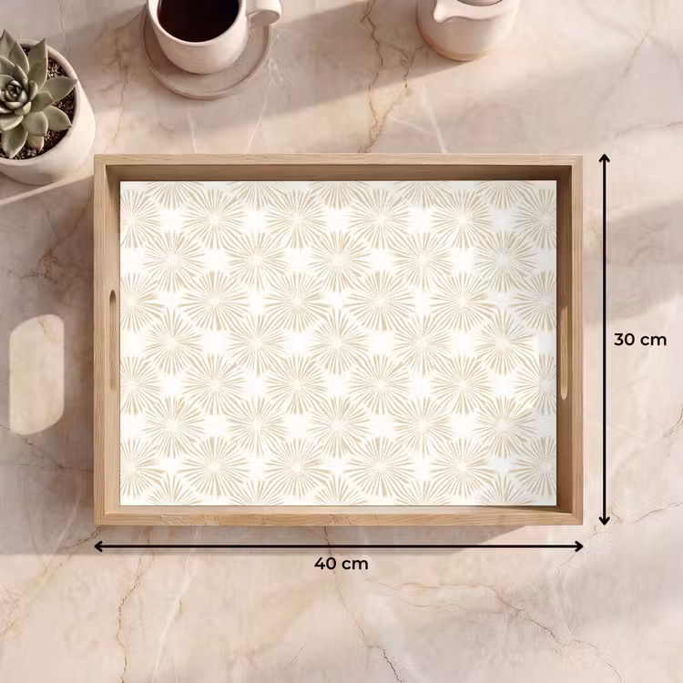 Plateau - Abstrait - Motif - Beige — 7