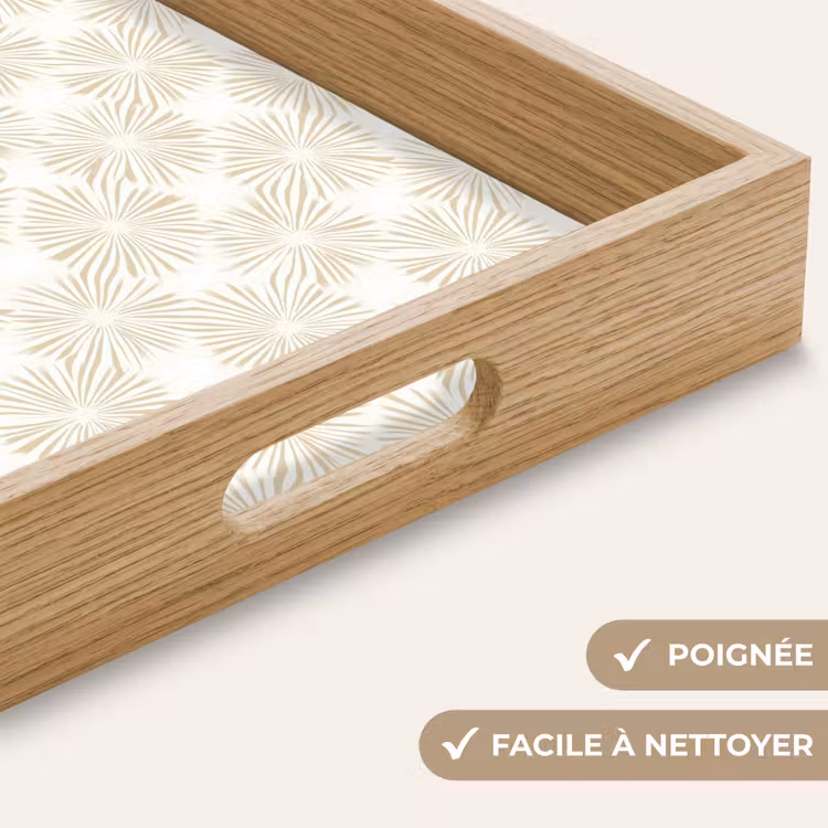 Plateau - Abstrait - Motif - Beige — 8