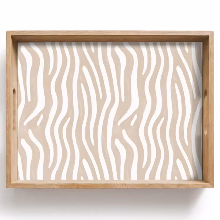 Plateau - Abstrait - Zèbre - Beige — 1