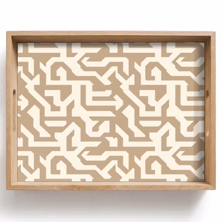 Plateau - Moderne - Abstrait - Beige — 1