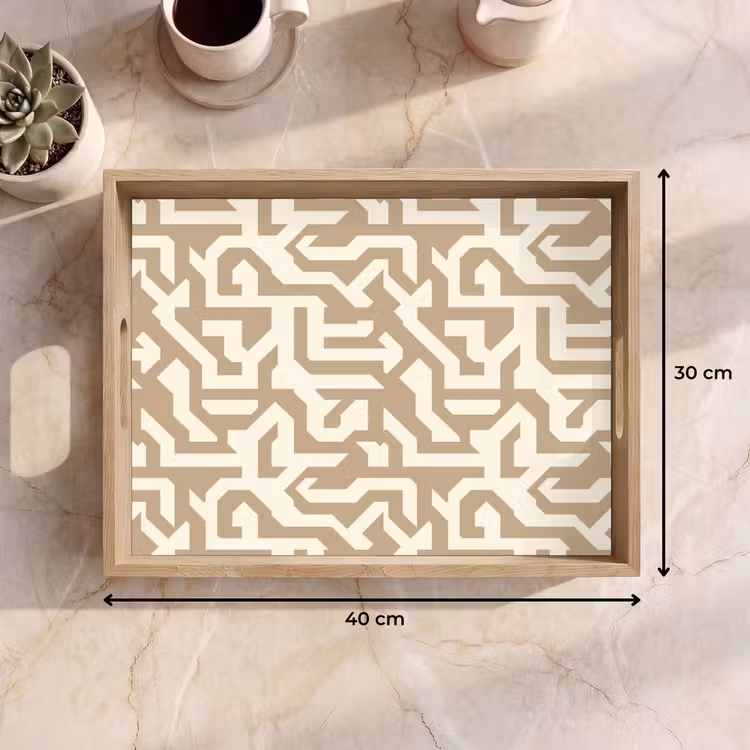Plateau - Moderne - Abstrait - Beige — 7
