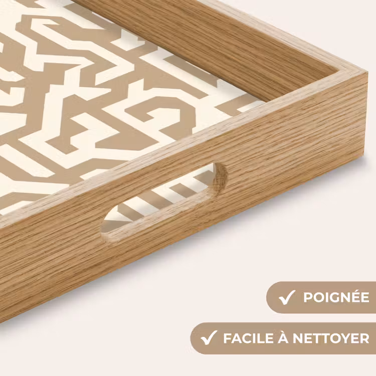 Plateau - Moderne - Abstrait - Beige — 8