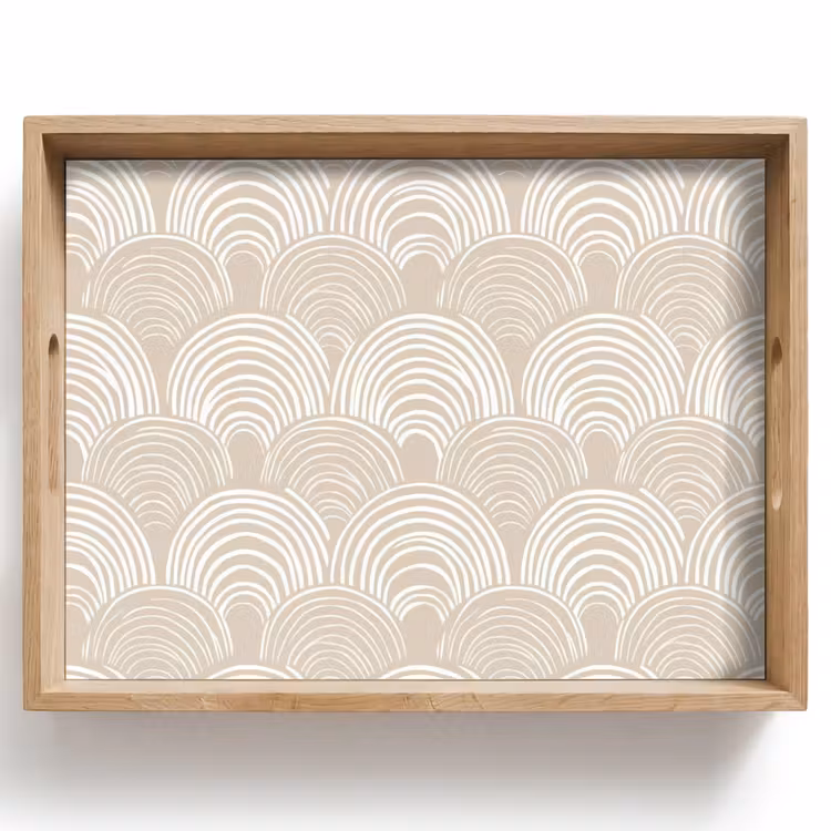 Plateau - Ondes - Texture - Beige — 1