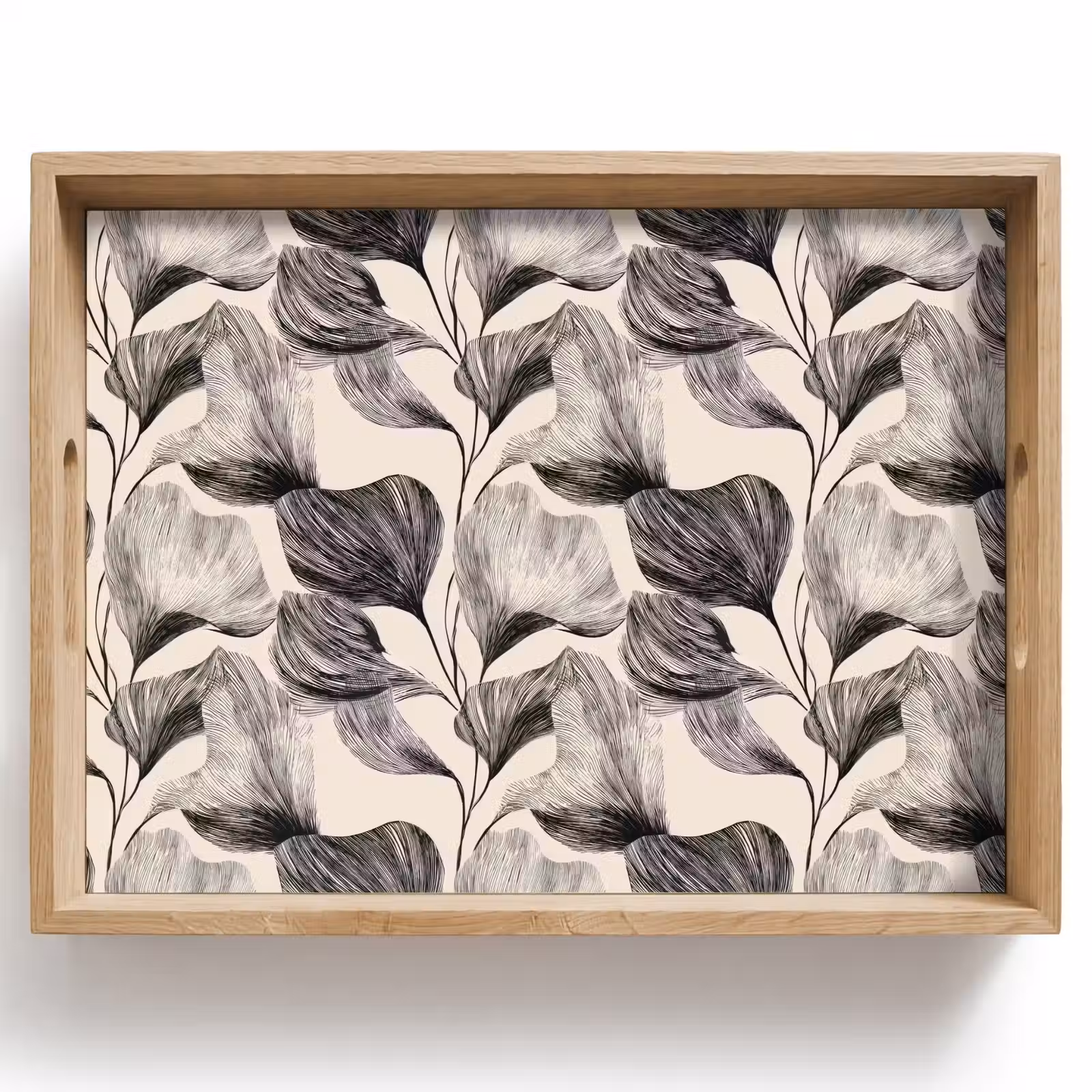 Plateau - Botanique - Feuilles - Noir — 1