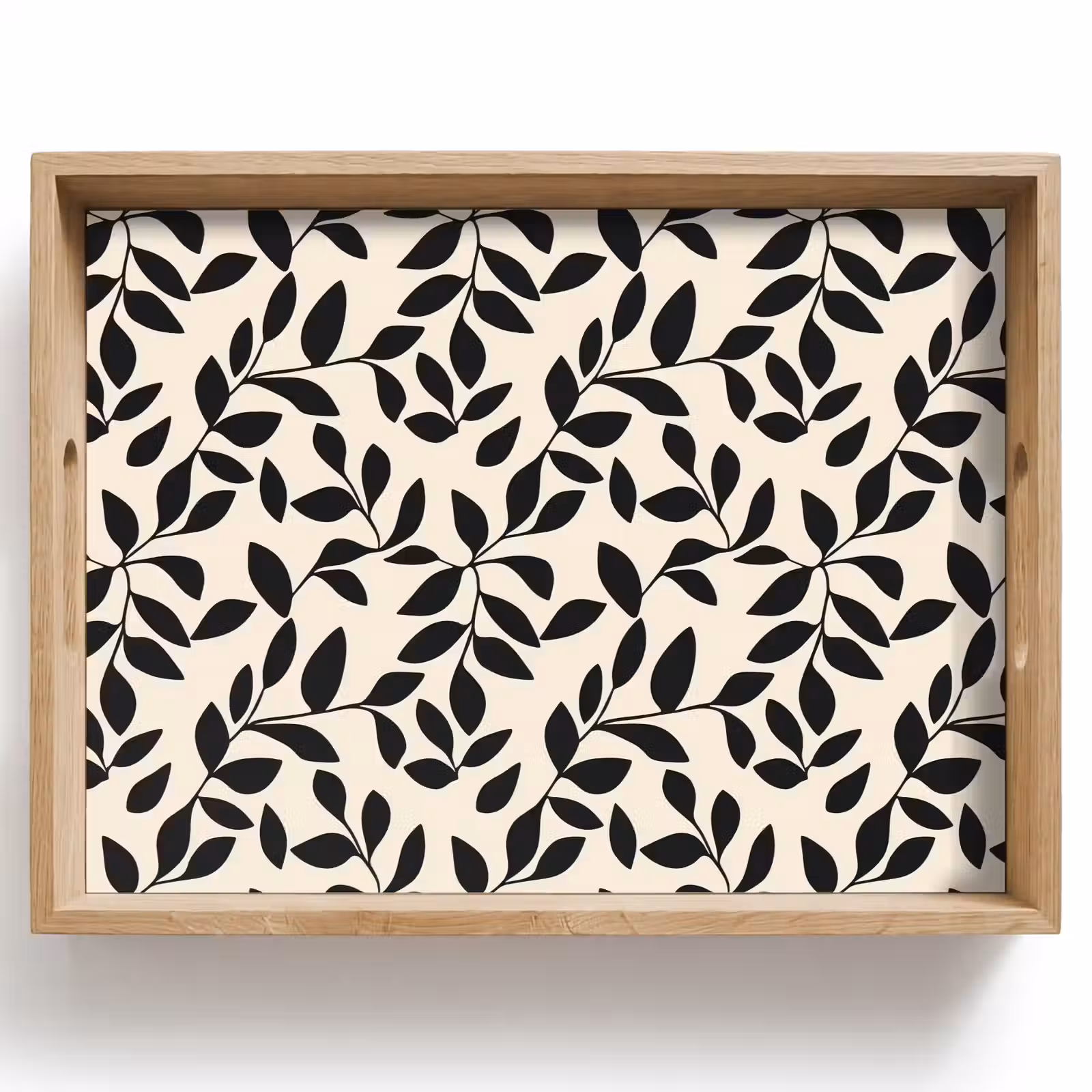 Plateau - Elégant - Motif - Noir - Beige — 1