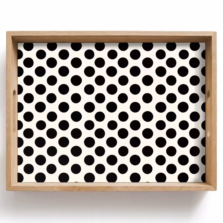 Plateau - Classique - Pois - Noir — 1