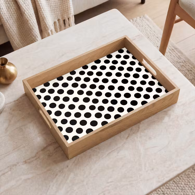 Plateau - Classique - Pois - Noir — 2