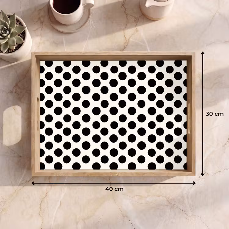 Plateau - Classique - Pois - Noir — 7