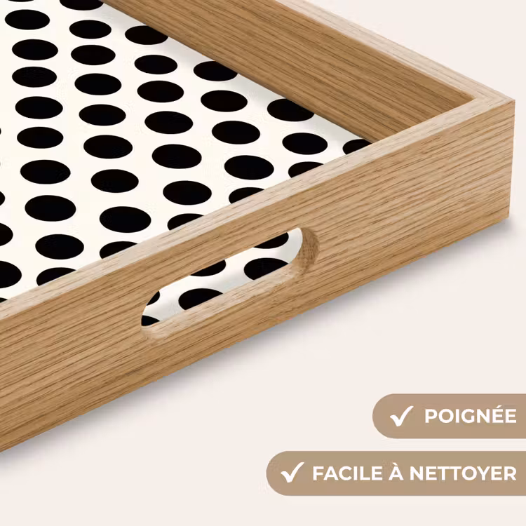Plateau - Classique - Pois - Noir — 8