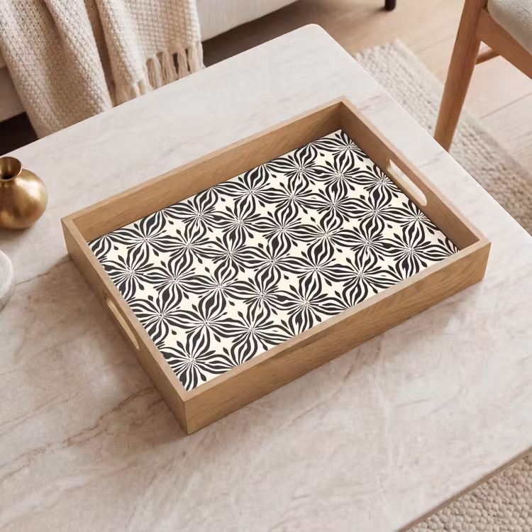 Plateau - Graphique - Motif - Noir — 2