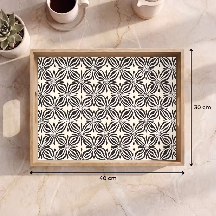 Plateau - Graphique - Motif - Noir — 7
