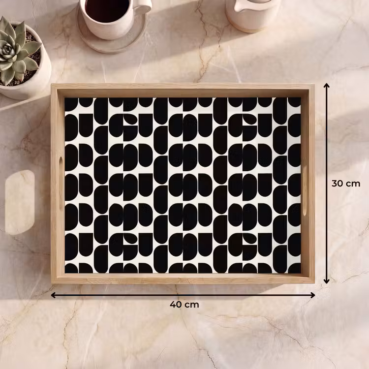 Plateau - Moderne - Motif - Noir — 7