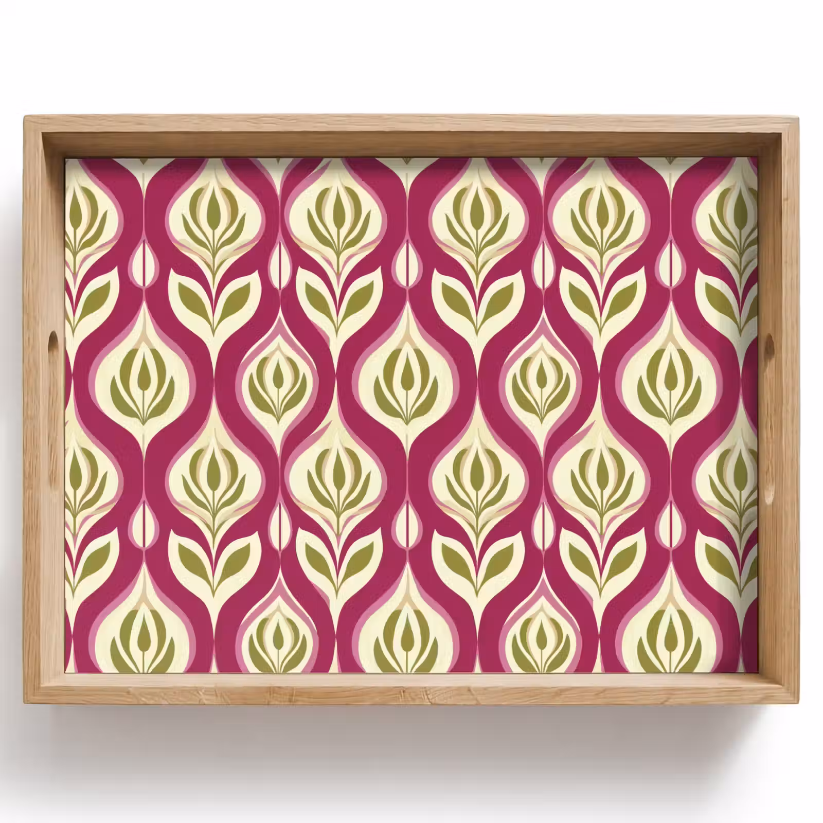 Plateau - Rétro - Floral - Violet — 1